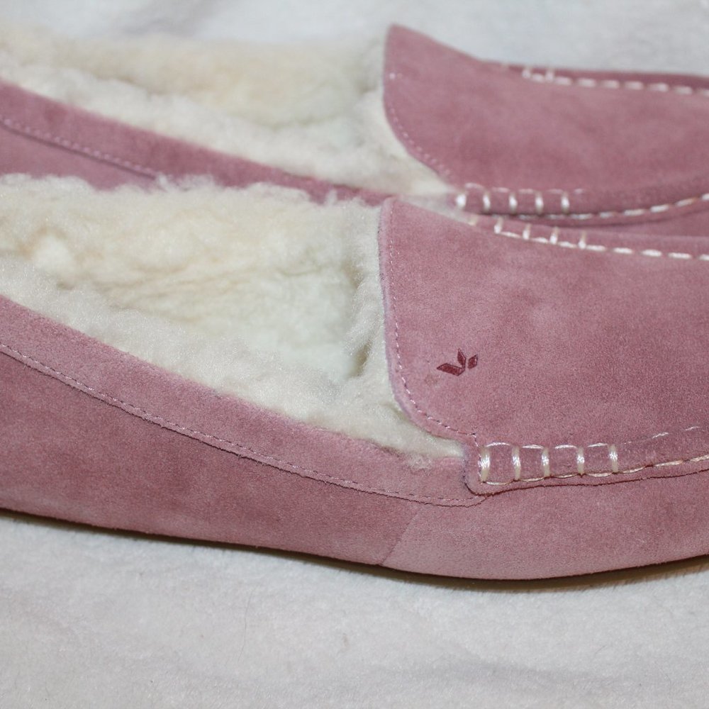 NIB UGG KOOLABURRA WOMEN'S SUEDE FUR SLIPPERS PINK - Picture 3 of 6